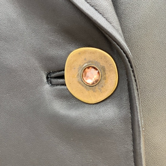 Enzo Angiolini Leather Black Jacket (Size Small) - Picture 4 of 8